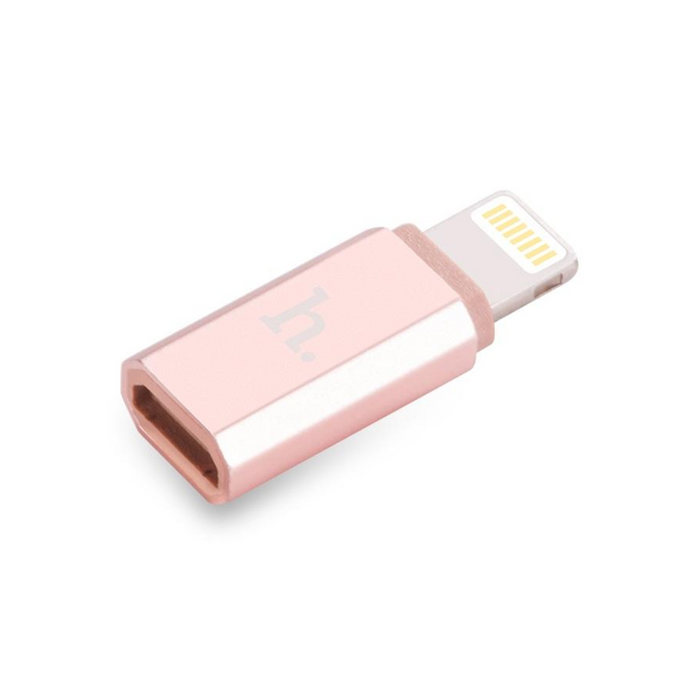 Reuse Chile Adaptador Hoco Converter Micro USB to Lightning Rose Gold Openbox