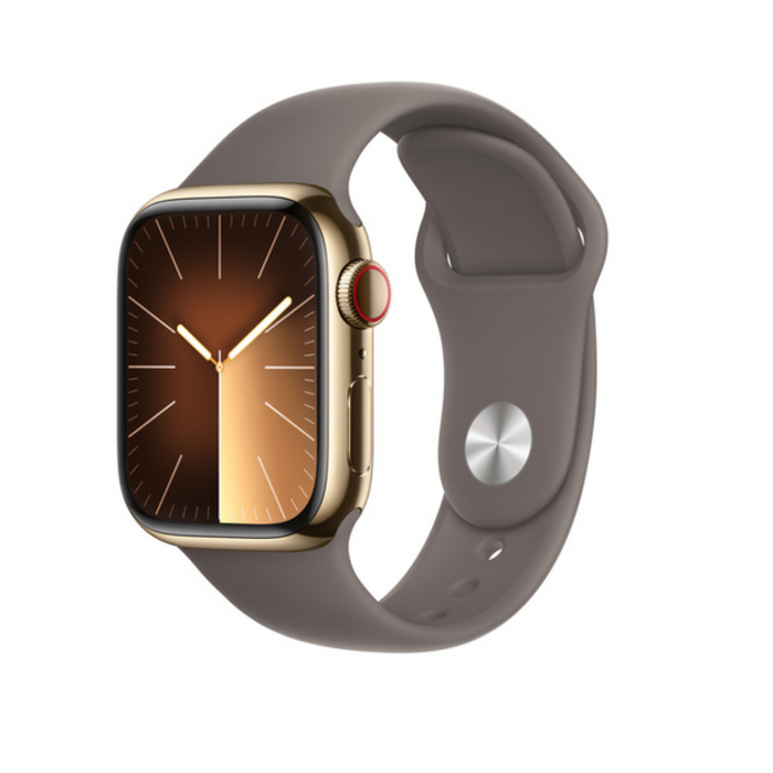 Reuse Chile Apple Watch Series 9 (41mm, GPS+Cellular) - Caja de Acero Inoxidable Oro Reacondicionado