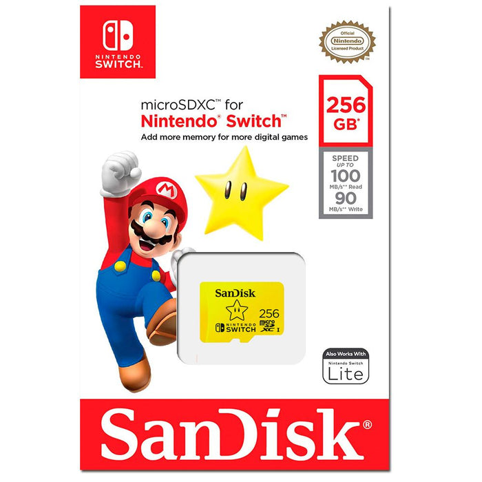 Reuse Chile Tarjeta Memoria SD 256GB Para Nintendo Switch Openbox