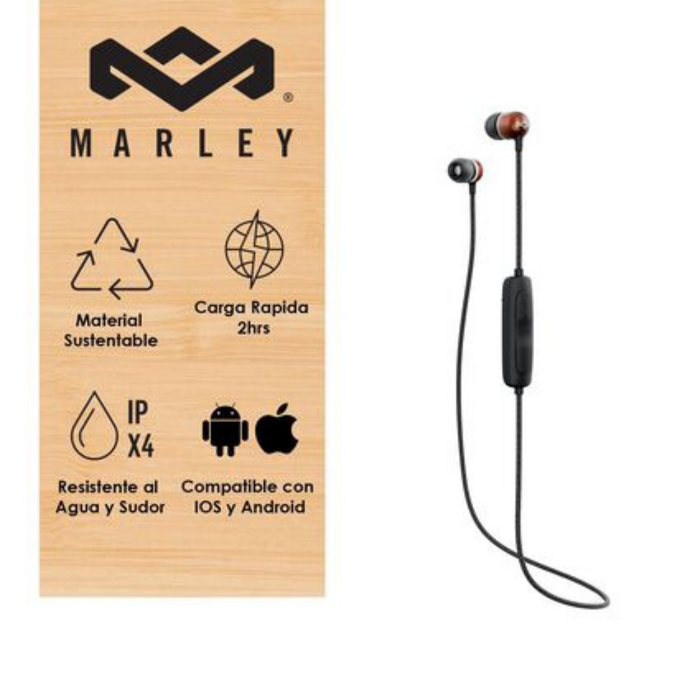 Reuse Chile Audífonos Marley Bluetooth Smile Jamaica BT 2 Signature Black Openbox